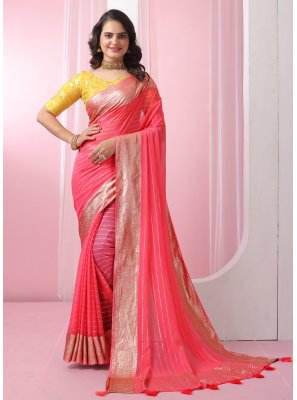 Georgette Contemporary Saree in Pink
