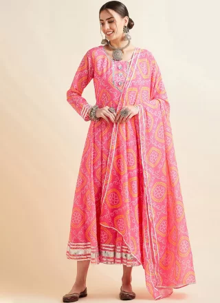 Georgette  Designer Gown In Pink