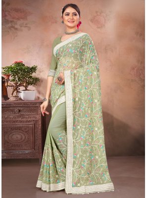 Georgette Embroidered Contemporary Saree