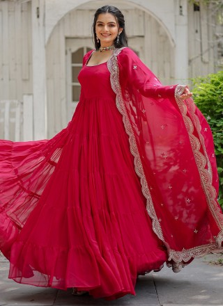Georgette Gown  in Pink