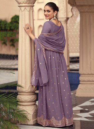 Georgette Gown  in Purple