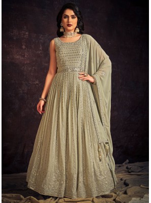 Georgette Party Floor Length Gown