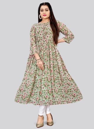 Georgette Printed Casual Kurti