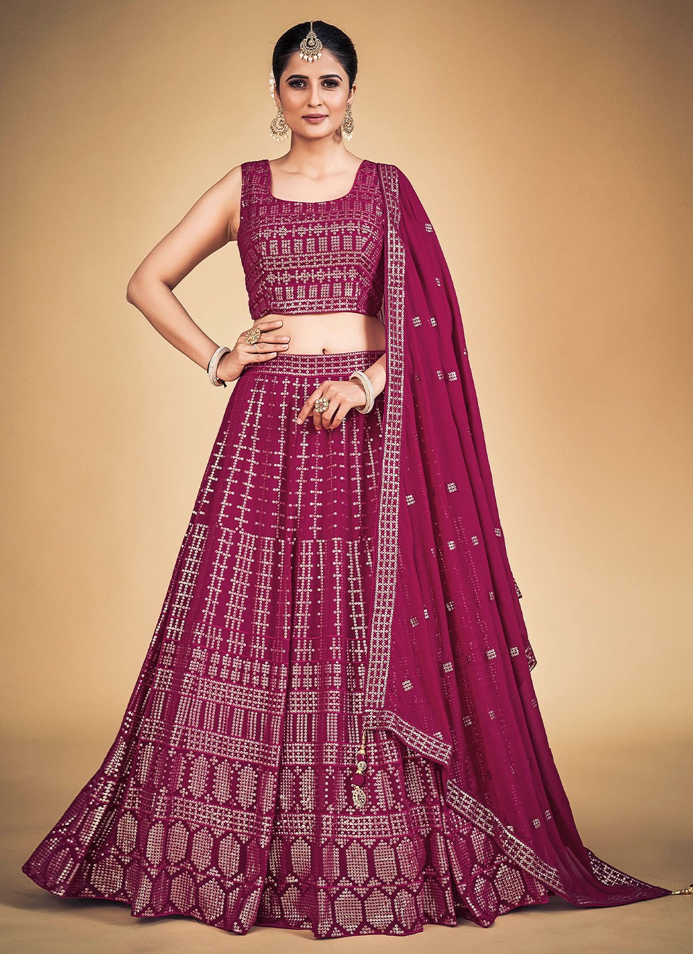 South Indian Lehenga Choli Online Shopping - Sareeka