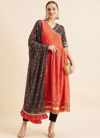 Georgette Trendy Suit In Multi Colour