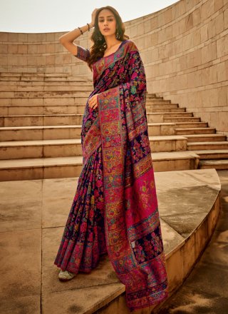 Banarasi Silk Zari Trendy Saree in Multi Colour -
