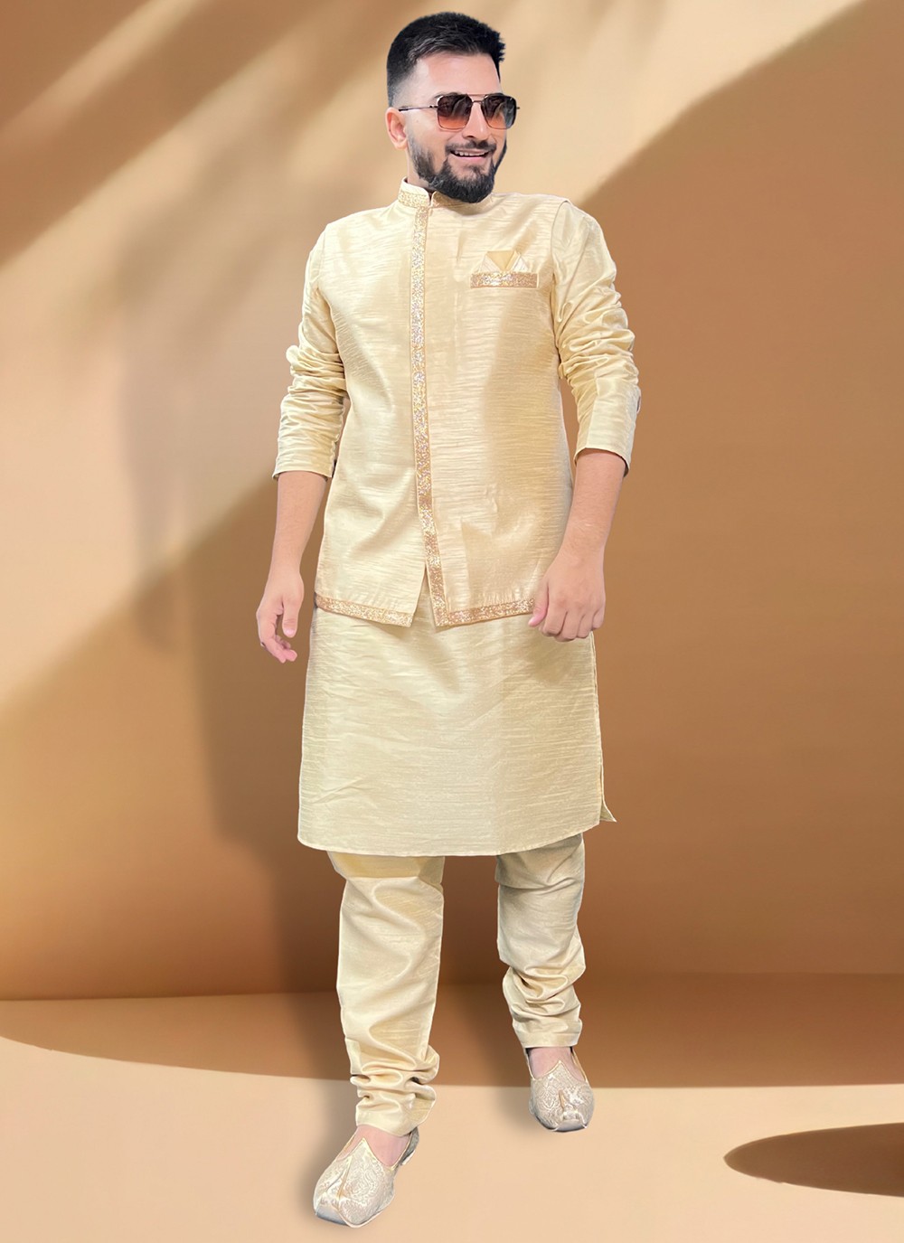 Wine Mens Kurta Pajama With Embellished Nehru Jacket Men 895MW32