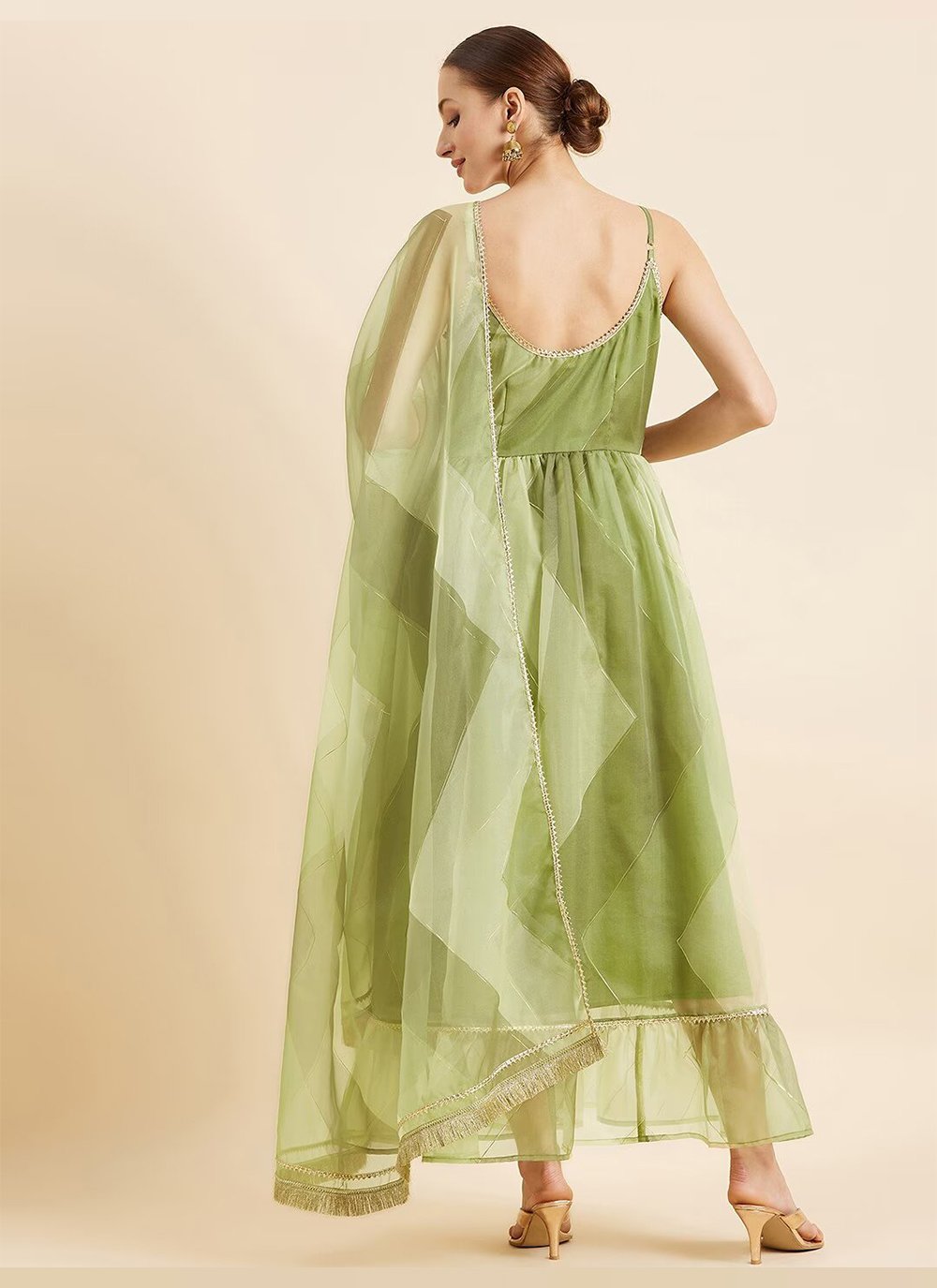 Shop Gota Work Readymade Gown Online 264235