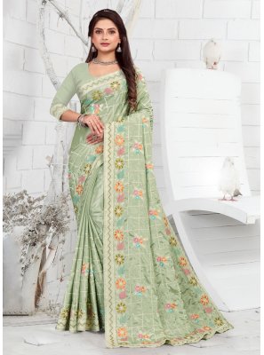 Green Ceremonial Designer Saree