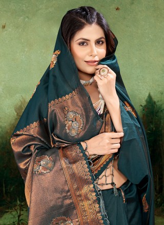 Green Ceremonial Saree