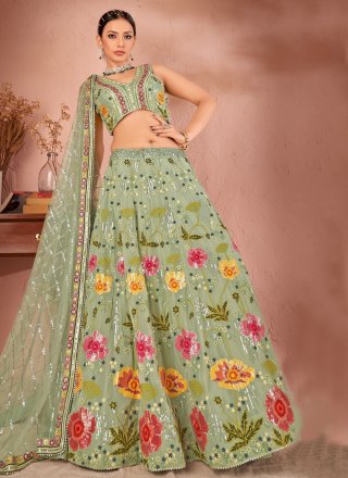 Meena Bazaar Pink Embroidered Lehenga : Amazon.in: Fashion