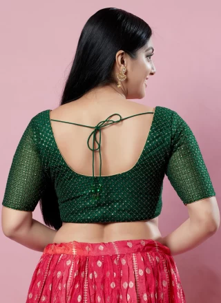 Green Embroidered Blouse