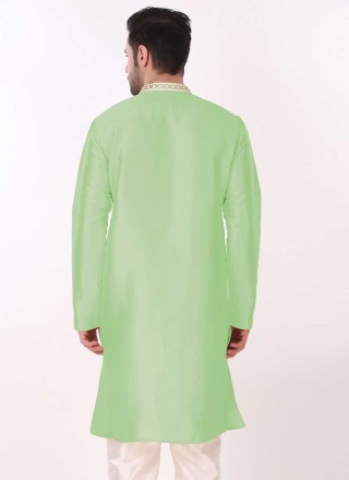 Green Embroidered Kurta Pyjama