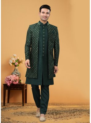 Green Engagement Indo Western Sherwani