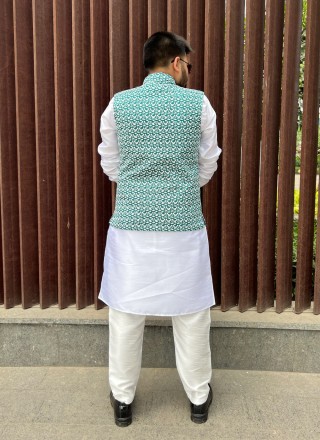 Green Engagement Nehru Jackets