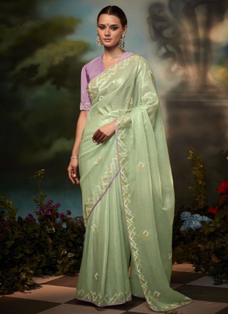 Green Fancy Contemporary Saree