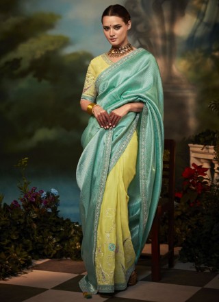 Green Fancy Fabric Fancy Saree