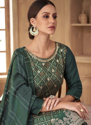 Green Festival Pant Style Suit