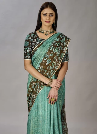 Green Jacquard Silk Classic Designer Saree