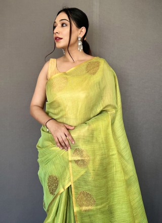 Green Mehndi Trendy Saree