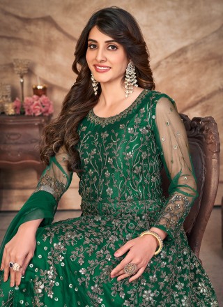 Green Net Designer Salwar Suit