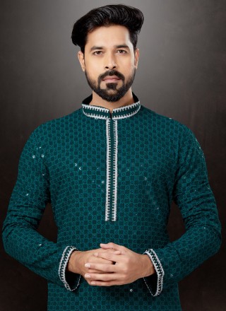Green Rayon Kurta