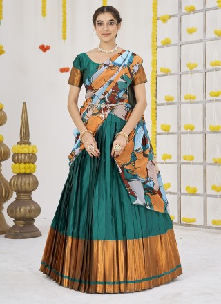 green trendy lehenga choli 267014