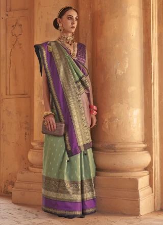 Green Wedding Silk Classic Saree