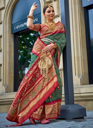 Green Wedding Trendy Saree
