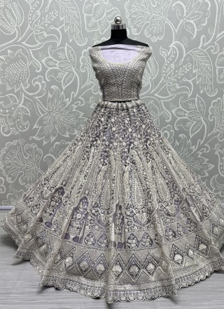 Grey Thread Work Trendy Lehenga Choli