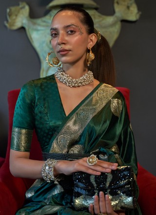 Handloom silk Engagement Designer Saree