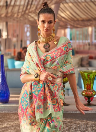Handloom silk Weaving Contemporary Style Saree