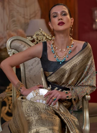 Handloom silk Wedding Trendy Saree