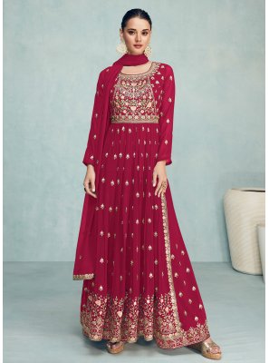 Hot Pink Engagement Readymade Salwar Suit