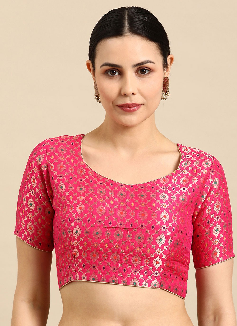 Pink readymade 2024 blouse online