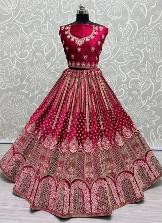 Hot Pink Wedding Designer Lehenga Choli