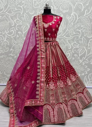 Rose Pink Colour Silk Designer Lehenga Choli.-thephaco.com.vn