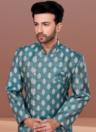 Jacquard Indo Western in Teal