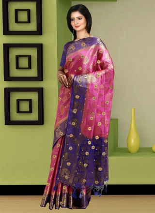 Kanjivaram Silk Embroidered Trendy Saree