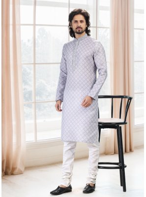Kurta Pyjama Fancy Cotton in Grey