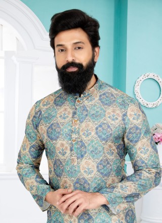 Kurta Pyjama Sequins Fancy Fabric in Multi Colour