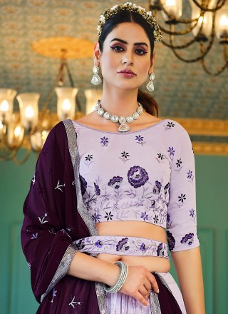 Lavender Color Designer Long Lehenga Choli