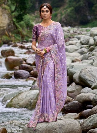 Buy Pink Butterfly Net Saree Online In India – Joshindia