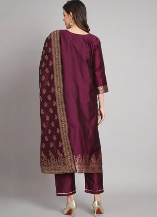 Lively Multi Colour Cotton Silk Salwar Suit