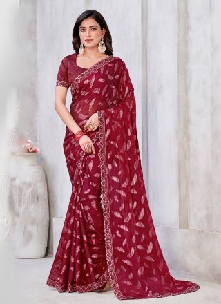 Zardozi Sarees - Buy Zardozi Sarees Online in USA, Latest Zardozi Saree  Collection, Shop Zardozi Saree Online