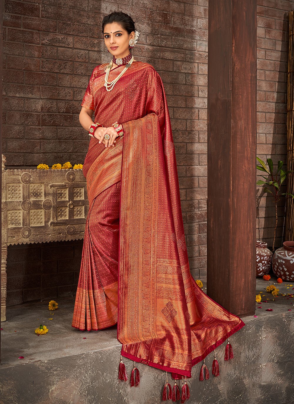 Ghata - kota silk Brocade saree