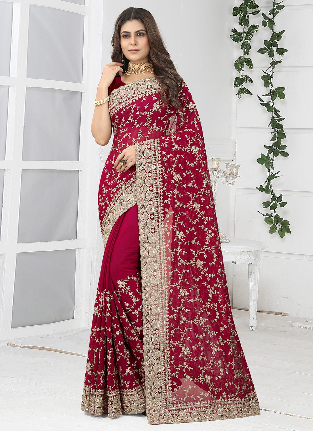 Maroon Wedding Sarees Maroon Wedding Saris and Maroon Wedding Sarees Online Shopping