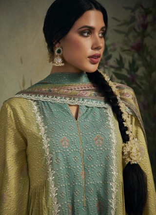 Maslin Silk Pakistani Suit