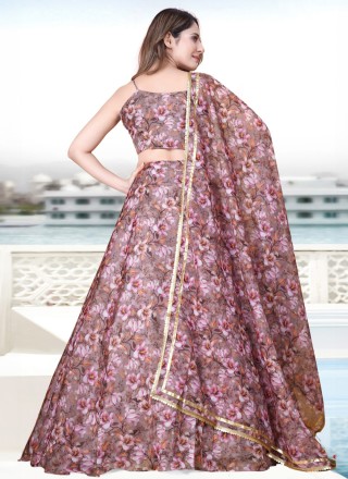 Mauve  Organza Lehenga Choli