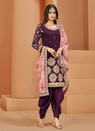 Mirror Art Silk Trendy Salwar Suit
